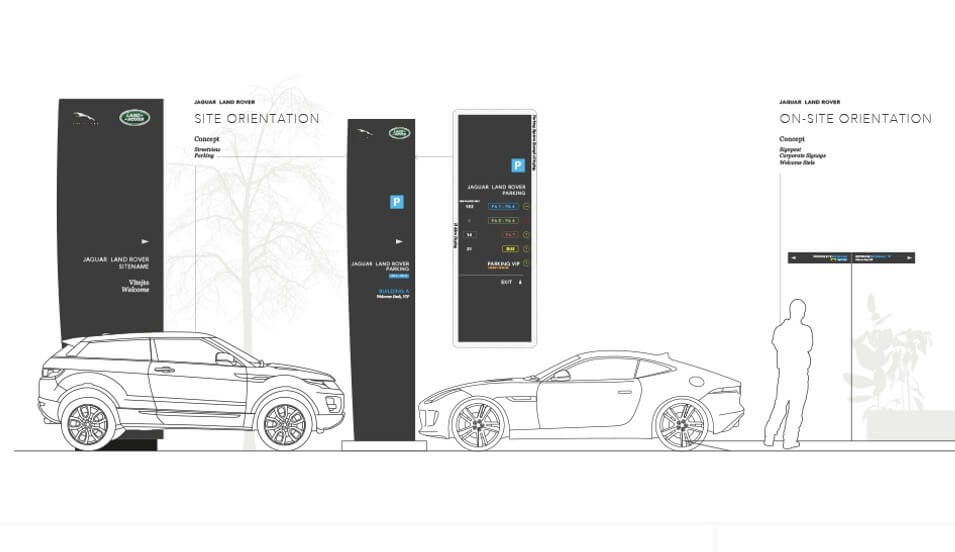signage systems and Brand Integration for moderne Office architecture in Vienna
